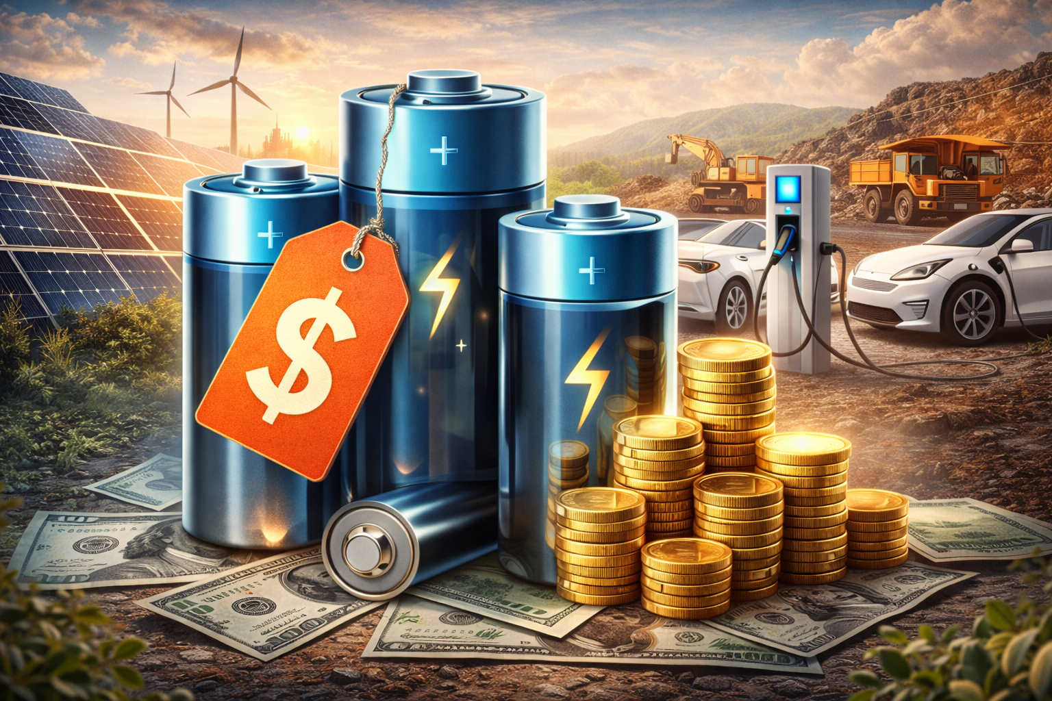 Baterias de lítio para carros elétricos e armazenamento de energia com representação de custo em 2026