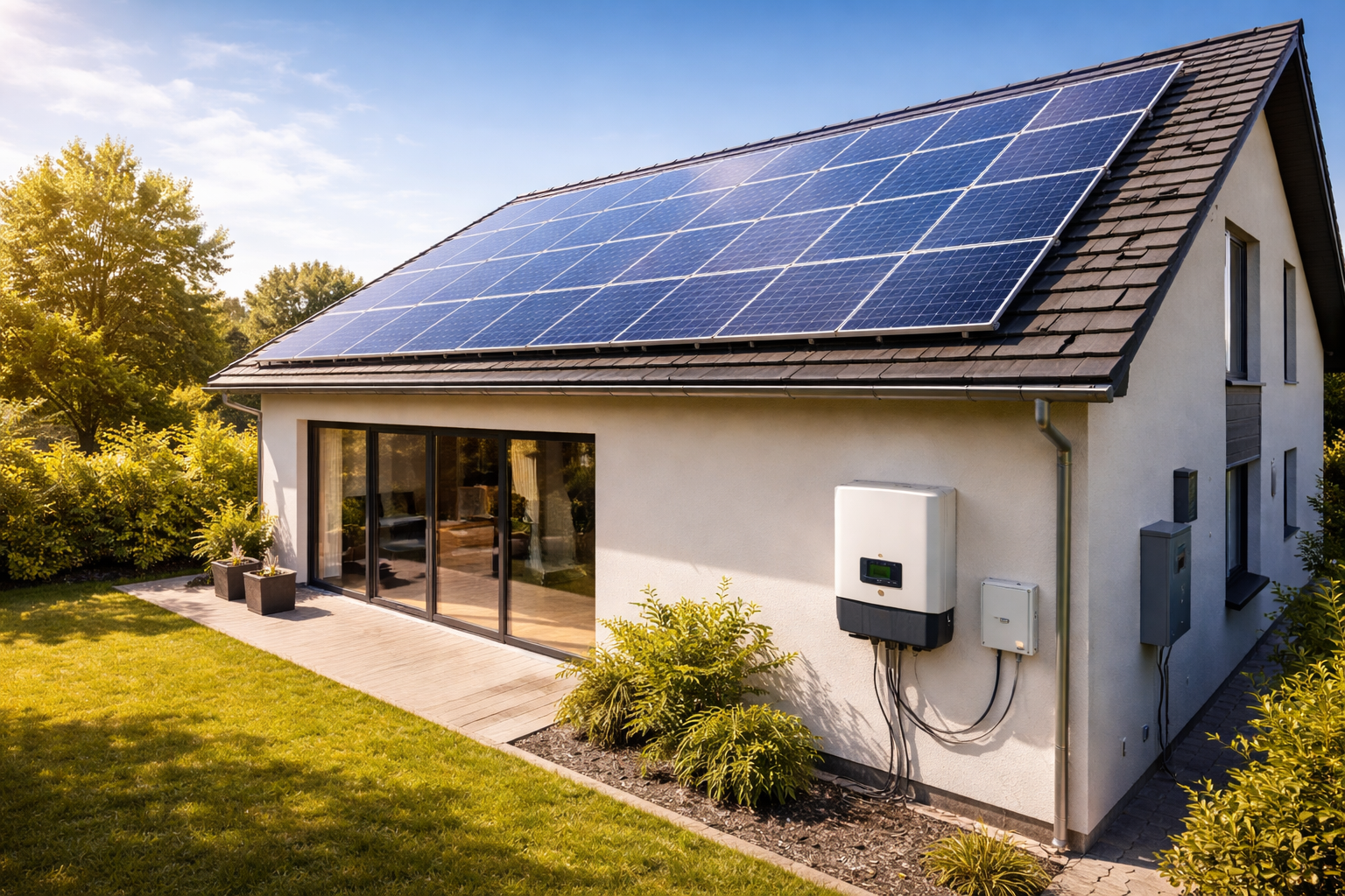 Como funciona a energia solar na prática com sistema fotovoltaico residencial instalado