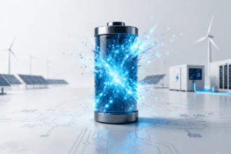 Elementos de energia e tecnologia representando tendências do setor de energia em 2026