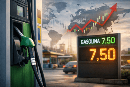 Posto de combustível representando o preço dos combustíveis no Brasil e a atuação da Petrobras.