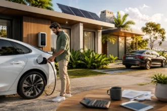 Como economizar na conta de luz e combustível com carro elétrico